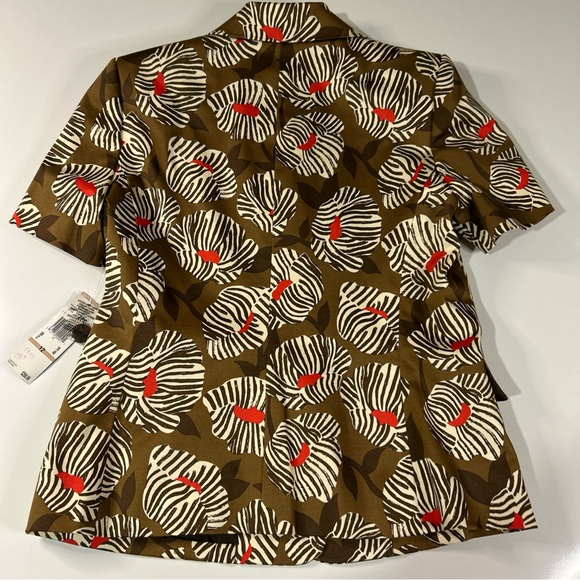 NWT Evan Picone Suit Women’s 12 Brown Floral 2 Piece Professional Business New - Picture 7 of 16